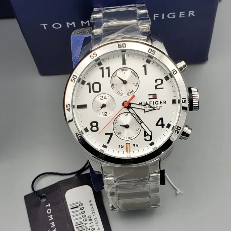 Tommy Hilfiger Trent Chronograph White Dial Men's Watch- 1791140